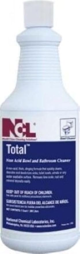 Total Bowl and Bathroom Cleaner, Non-Acid Formula, Thickened Base, Lime Scale and Rust Remover (6)