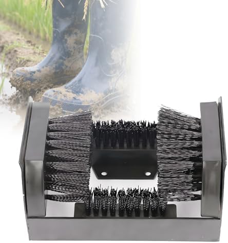 Heavy Duty Floor Mountable Shoe Scraper Brush with Handle, Effective Mud Cleaning Tool for Outdoor Use, Ideal for Entryway, Farmhouse, Garden, and Front Door