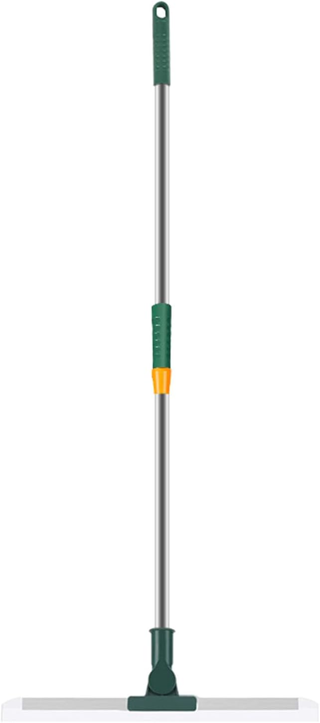 Multifunction Floor Broom,Household Silicone Wiper Floor Squeegee for Kitchen Shower Tile Pet Hair,Long Handle Anti-Static Household (S)