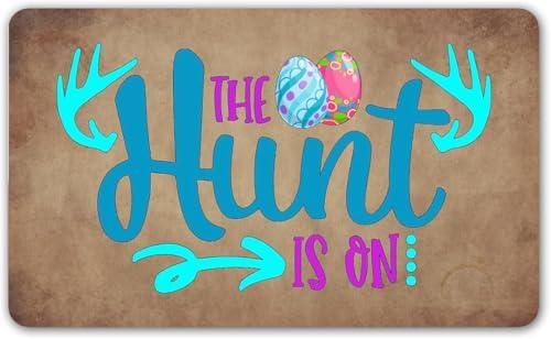 The Hunt is on Funny Doormat Humorous Welcome Mat Durable Front Door Rug Entryway Decor 18x30 inch