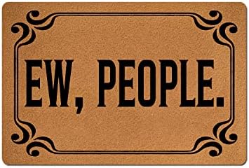 People Doormat Home and Office Decorative Indoor/Outdoor/Kitchen Mat Non Slip Rubber 16x24 inch