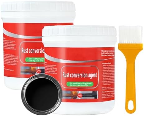 0.08 Gal Rust Remover for Metal, Rust Conversion Paint for Metal (Pack of 2,Black)
