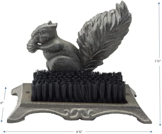 Midwest Craft House Cast Iron Squirrel Shoe Cleaner Mud Remover