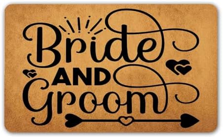 Funny Welcome Doormat Front Door Entry Rugs Welcome Mat with Rubber Back Bride and Groom Ho Warming Gift Decorative Mats for FrontNo Slip Kitchen Rug and Mats 20x32 inch
