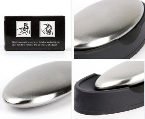Odor Remover Kitchen Bar Eliminating Odor Remover Stainless Steel Soap with Holder