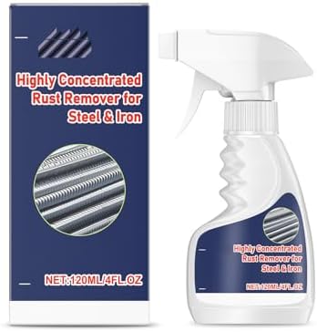 Meigline Rust Remover, 4 Fl Oz Highly Concentrated Rust Remover for Steel & Iron, Meigline Highly Concentrated Steel Remover for Tools, Stainless Steel, Automotive Parts (1pcs)