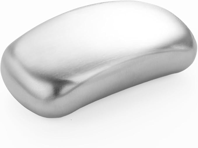 HOOPLE Stainless Steel Soap Bar for Hands, Odor Remover for Garlic, Fish & Onion Smells, Reusable Metal Soap for Kitchen, Cooking & Outdoor Use, Dishwasher Safe