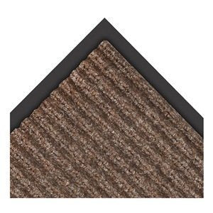 Notrax Heritage Rib™ Commercial Indoor Door Mat Office Rugs – 3' x 4' Brown Front Door Mat with Double Rib 22oz Yarn, Non-Slip Vinyl Backing – Durable Entryway Rug Made in The USA – 117S0034BR