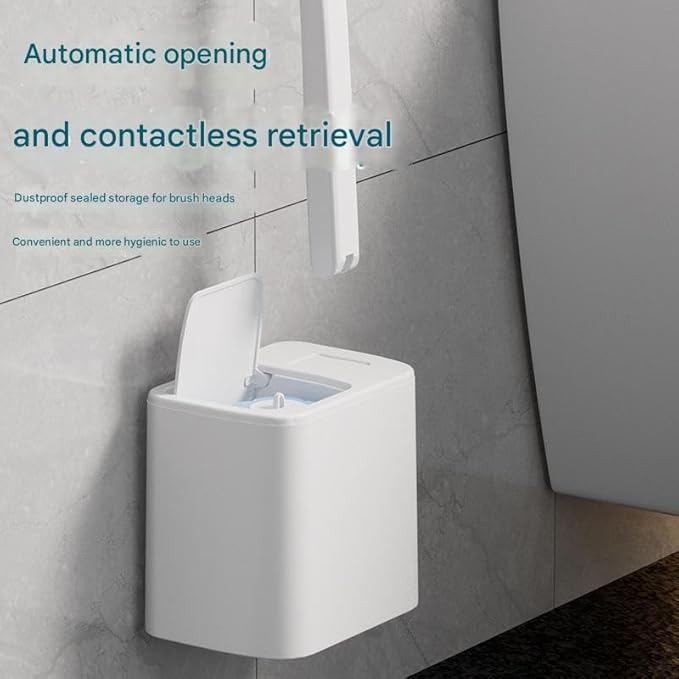 Disposable Toilet Cleaning Tool, with 18 Disinfecting Heads Included Holder & Refills,for Modern Bathrooms, Quick Cleaning for Toilet Bowl, Sink(White18)