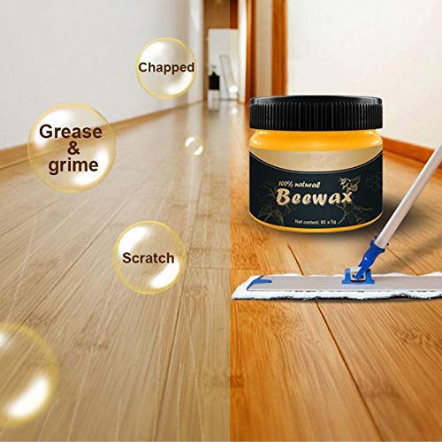 Wood Seasoning Beewax, 2 PACK,2020 Natural Traditional Beeswax Polish Wood Furniture Cleaner for Wood Doors, Tables, Chairs, Cabinets and Floors for Furniture to Beautify & Protect
