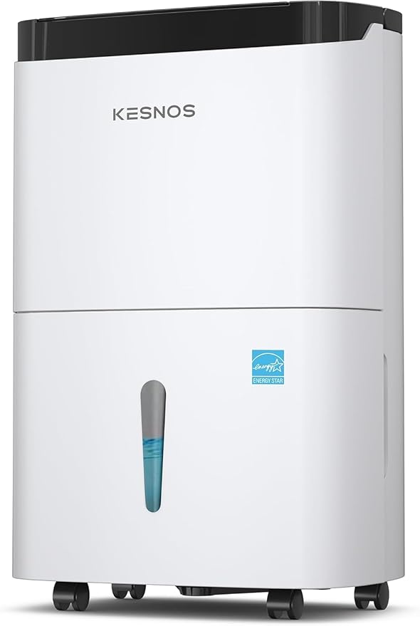 Kesnos 80 Pints 2025 Energy Star Dehumidifier for Home & Basement with Drain Hose, Ideal for Large Spaces up to 5,500 Sq. Ft., Featuring Auto Defrost & Self-Drying Function