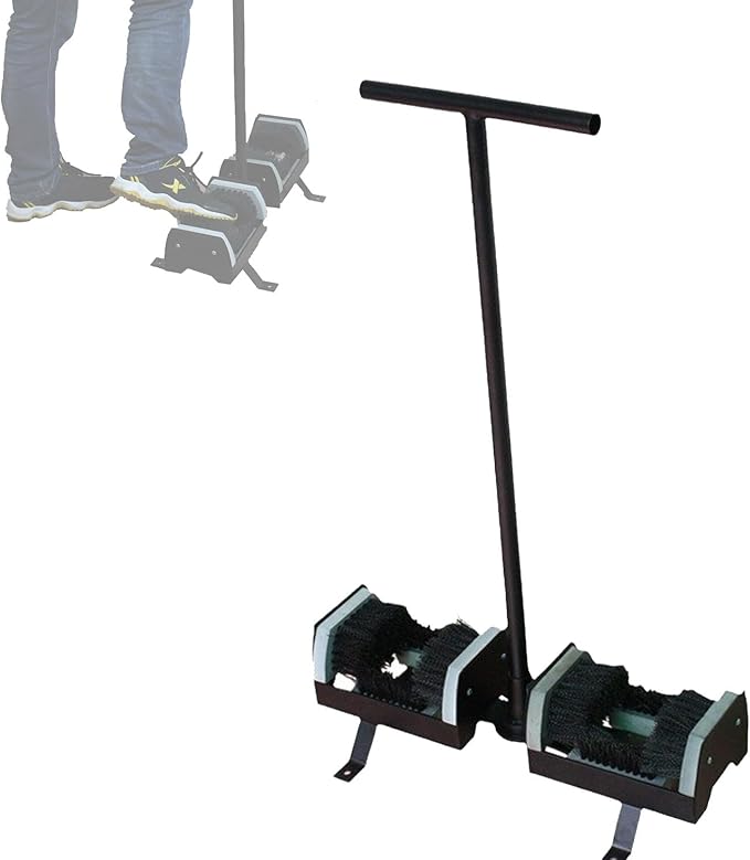 Heavy-Du Boot and Shoe Cleaner with Portable Base and Cleaning Brushes for Ga and Entryway Dirt Removal