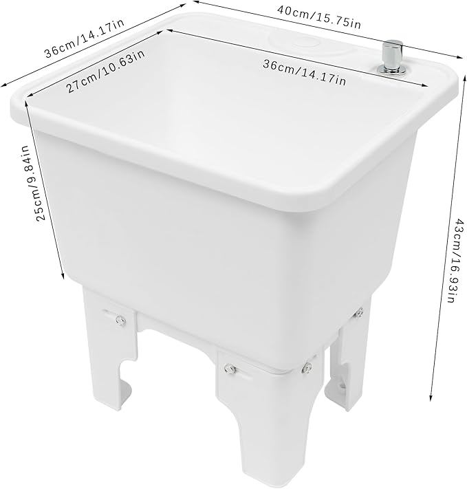 Commercial Floor Mop Sink,Portable Camping Sink,Indoor and Outdoor Utility Sink,Commercial Utility Floor Mount Mop Basin for Restaurant, Garage, Basement