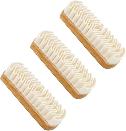 Suede Shoe Brush, Rubber Polish Eraser with Soft Bristle Brush for Suede Cleaner and Nubuck Brush (3 pcs)