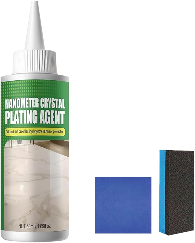 Nano Crystal Coating Agent For Tile & Furniture, 2025 New Granite Countertop Cleaner and Sealer with Protection, Quartz Marble Stone Polish Cleaner for Permanent Hold & Shine Effect Fast Drying (1)