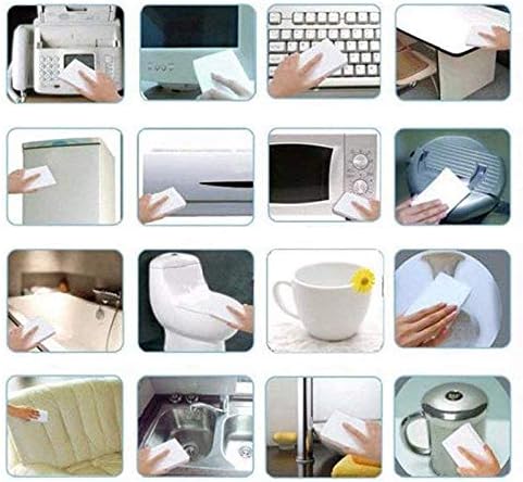 Ksrnsne Magic Cleaning Sponges Eraser, Household Sponge Eraser Cleaner Foam Cleaning for Kitchen, Furniture, Car, Leathe (50 Pack)-L8