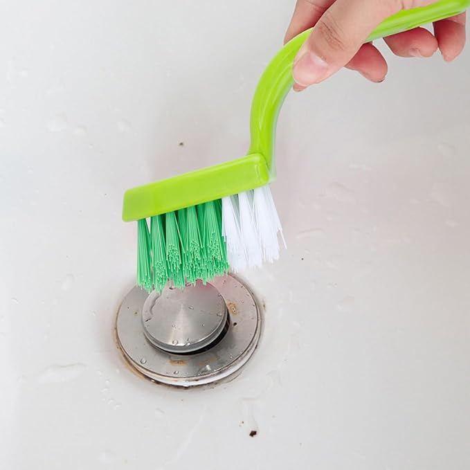 Didiseaon 2pcs Cleaning Brush Set for Floor and Wall Dust Removal Plastic Household Cleaning Tools for Kitchen Sink Carpet Random Color