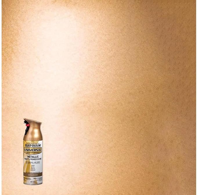Rust-Oleum 314560 Universal All Surface Metallic Spray Paint, 11 oz, Satin Bronze