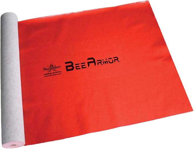 ShuBee® BeeArmor® Red Temporary Surface Protection – Impact Resistant, Slip-Resistant Tacky Backing, Multi-Surface Floor Protector for Construction, Remodeling & Painting, 39” x 100’ (325 Sq Ft)
