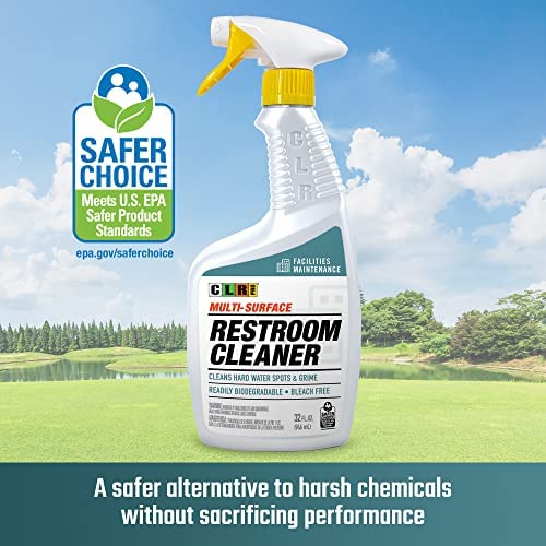 Jelmar CLR PRO Industrial Bathroom Cleaner - Multi-Surface Spray Cleans Hard Water Spots & Restroom Grime, 32 Ounce Spray Bottle (Pack of 6)