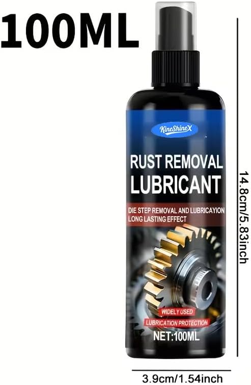Rust Remover Spray for Metal, Iron Stain Remover, Fast-Acting Oxidation Metal Cleaner for Vehicles, Tools, Chains