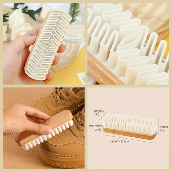 2PCS 2-in-1 Rubber Shoe Brush Cleaner, Dual Pack with Enhanced Dust-Absorbing Texture, Safe for Nubuck, Flocked and Matte Leather