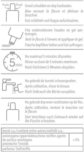 HG Power Gel Brush, Limescale Remover, Limescale Residue Remover, Bathroom Cleaner, 250ml