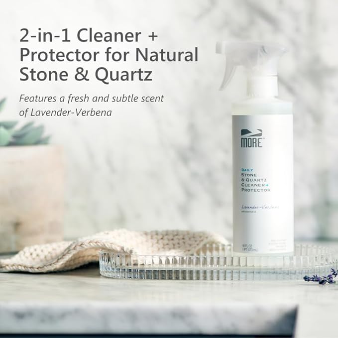 MORE - Quartz Countertop Cleaning, Sealing & Protection Kit - Shine & Stain Protection - Water-Based Formulas - Water-Based Formulas -L