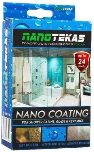Nano Glass Coating 2-in-1 Kit - Shower and Ceramic Protector, Water Repellent Spray for Glass Guard and Shower Doors - Shield Against Soap Residue and Hard Water Stains