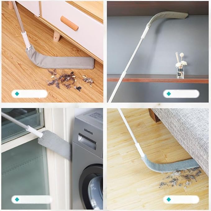 Retractable Gap Dust Cleaning Artifact, Flat Duster, Retractable Microfiber Dust Brush Gap Mop for Cleaning (3mop + 6cloth)