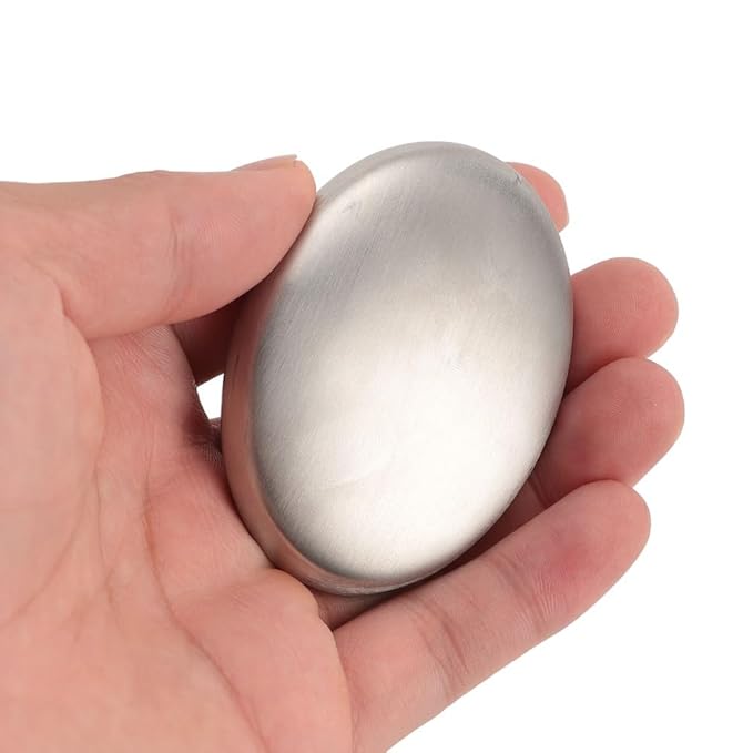 ‌Stainless Steel Soap Metal Odor Remover Soap Eliminating Smells Fish, Garlic, Onion froms Hands for Kitchen(1pc)