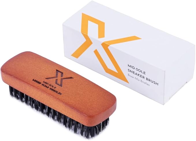 X Midsole Sneaker Cleaning Brush, Firm Boar-Mix Bristles Brush to Clean & Restore Shoe Midsole