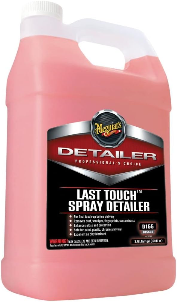 Meguiar's D15501 Last Touch Spray Detailer,Great for Use as Clay Lubricant,creates a Showroom Shine,Removes Dust,Smudges,Fingerprints & More,Versatile Use and Enhances Protection,1 Gallon,(Pack of 2)