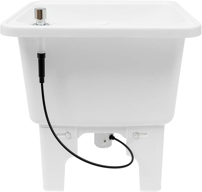 Commercial Floor Mop Sink,Portable Camping Sink,Indoor and Outdoor Utility Sink,Commercial Utility Floor Mount Mop Basin for Restaurant, Garage, Basement