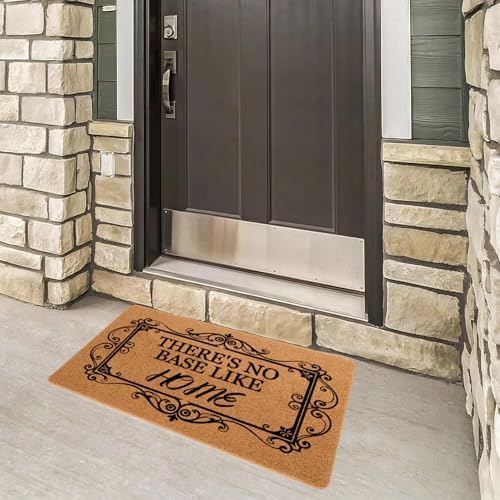 Funny Welcome Doormat There's No Base Like Home Doormats for Entrance Doormat Personalized Non Slip Rubber Mat for Front Door Novelty Gift Mats House Warming Gift Mats 20x32 inch