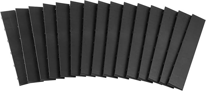 VEVOR Male Garage Floors Transition Edge Kit, 15 PCS Sturdy PP Interlocking Modular Garage Floor Edging Slip-Resistant, Easy Assembly Compatible Only with VEVOR Upgraded 6-Lock Garage Mats, Black