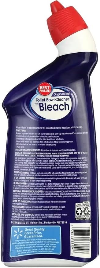Toilet Bowl Cleaner Fresh Scent 24 Fl Oz Powerful Stain Remover Deep Clean Formula Limescale Rust Eliminator Deodorizing Bathroom Cleaner Septic Safe Toilet Cleaner