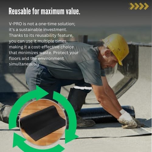 V-PRO 538sqft Floor Protector - Anti Paint, Durable, Waterproof, Floor Covering - Ideal for Construction, Renovations and Move. - Ultimate Floor Protection Solution for Home and Office