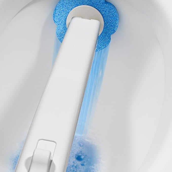 2026 New Disposable Toilet Brush, Disposable Toilet Cleaning System, Ocean/Lemon/Lavender 3 Aromatherapy, Includes Disposable Cleaning Stick, Storage Box and Scented Refill Tabs (Grey-Ocean*18)
