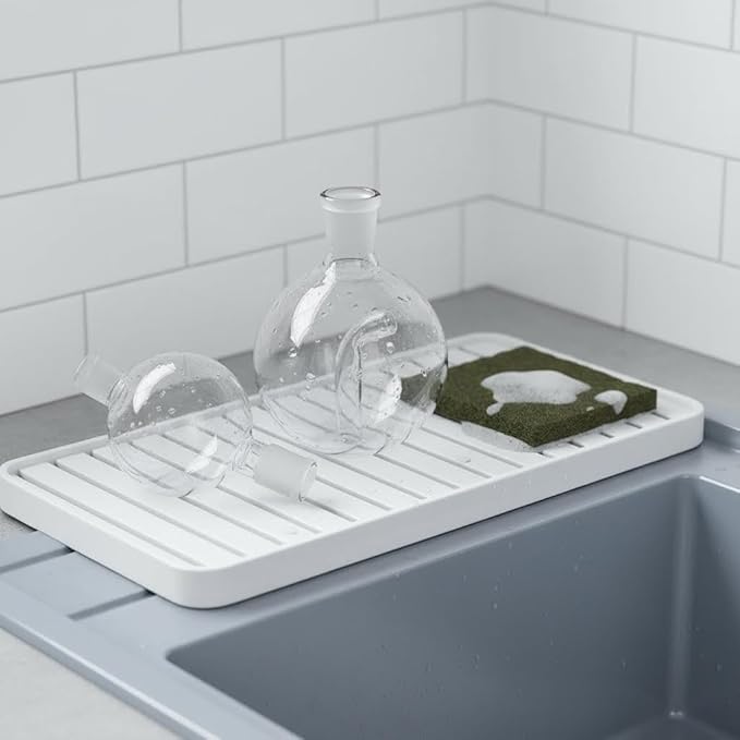 High borosilicate Kitchen Grease Trap, Round Spherical Oil Filter Bottle with Built-In Spout, Clear