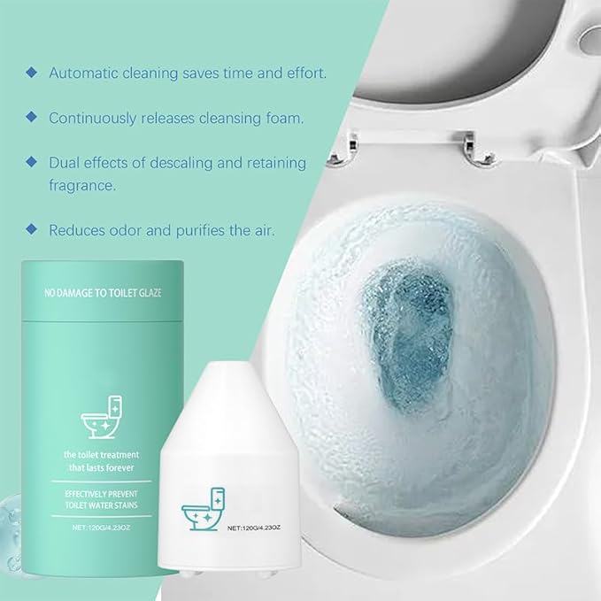 Automatic Toilet Bowl Cleaner Tablets - Long-Lasting Foaming Toilet Tank Cleaner with Descaling & Deodorizing Formula, for Home & Bathroom Use