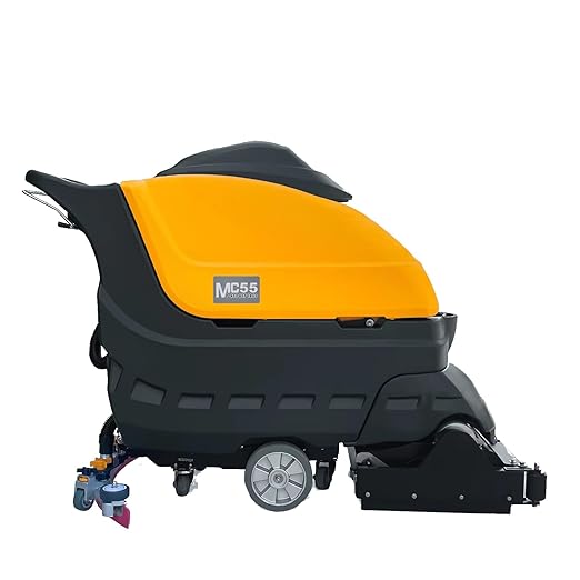 Floor Clean Scrubber Sweeper Machine Electric Cleaning Equipment, 33" Suction Width,19-gal Sewage Tank, Complete Set of Parts