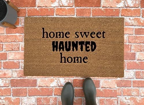 Mat for Carpet Halloween Door Mat Halloween Porch Decor Scary Doormat Spooky Season Home Sweet Haunted Home Spooky Decor for Front Porch Horror Decor Welcome Mats for Porch Home Indoor 18x30 inch