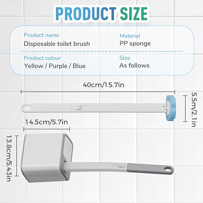 Disposable Toilet Brush, 2026 New Toilet Cleaning Supplies, Wall Mounted Toilet Bowl Cleaner Brush, Toilet Brush Holder, Toilet Bowl Brush and Holder Set (6pcs Lavender Flavor)