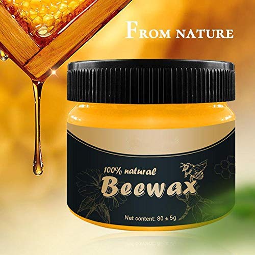 Wood Seasoning Beewax, 2 PACK,2020 Natural Traditional Beeswax Polish Wood Furniture Cleaner for Wood Doors, Tables, Chairs, Cabinets and Floors for Furniture to Beautify & Protect