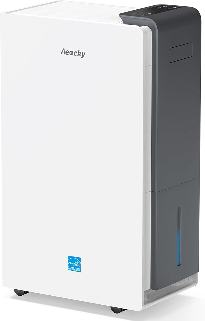5500 Sq.Ft Energy Star Most Efficient 2024 Dehumidifier,AEOCKY Max 105 Pint/Day Smart Compressor Dehumidifier with Drain Hose,Intelligent Humidistat,for Basement,Bedroom,Home,Bathroom