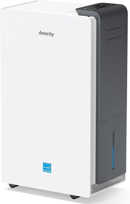5500 Sq.Ft Energy Star Most Efficient 2024 Dehumidifier,AEOCKY Max 105 Pint/Day Smart Compressor Dehumidifier with Drain Hose,Intelligent Humidistat,for Basement,Bedroom,Home,Bathroom