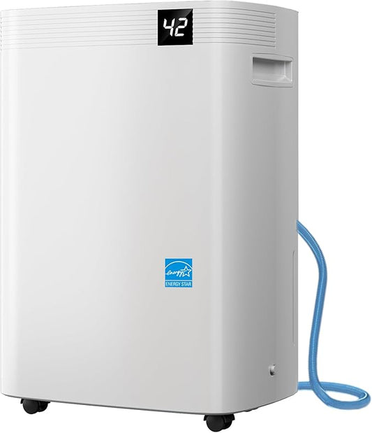 5,000 Sq.Ft 2026 Energy Star 80 Pint/Day Dehumidifier for Basement, Bedroom, Home, Bathroom, Smart Compressor Dehumidifier with Drain Hose, Intelligent Humidistat