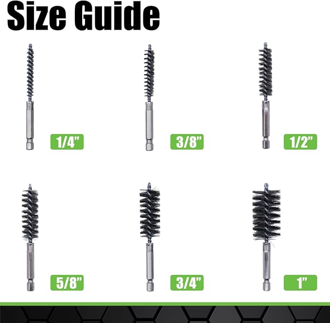 Grip 20 pc Gunsmithing Wire Brush Set - Pipe Preparation - Automotive Parts Cleaning - Nylon, Steel, Brass Brushes - Hard to Reach Areas - Home, Garage, Workshop