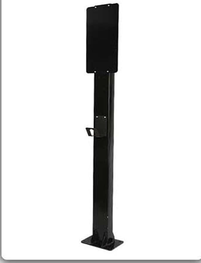 EV Charging Station Charging Pillar, Steel Floor-Mounted Charging Column, Durable Pedestal Design (Black, 120cm/47in) - Ideal for Home Garage or Commercial Use